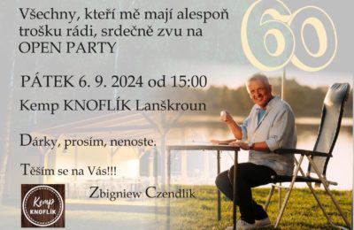 OPEN PARTY 60       dne 6. 9. 2024 – pozvánka